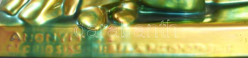 Zsolnay kisplasztika - Anonymus. Eozin mázakkal fedett finomfajansz, cca 1920-1930, terv.: Ligeti Mi...