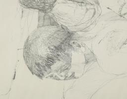 Szalay Lajos (1909-1995): Jelenet. Ofszetnyomat, papír, jelzett a nyomaton, számozott (2/100), üvege...