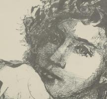 Szalay Lajos (1909-1995): Páros. Ofszetnyomat, papír, jelzett a nyomaton, számozott (2/100), üvegeze...