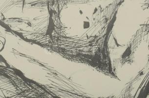 Szalay Lajos (1909-1995): Páros. Ofszetnyomat, papír, jelzett a nyomaton, számozott (2/100), üvegeze...