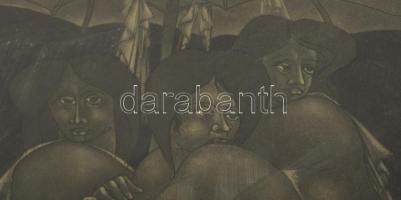 Tot, Amerigo (1909-1984): Artisták. Mezzotinto, papír, jelzett és datált (Tot 80), számozott (42/100...