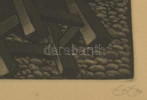 Tot, Amerigo (1909-1984): Artisták. Mezzotinto, papír, jelzett és datált (Tot 80), számozott (42/100...