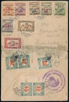 Nyugat-Magyarország II. 1921 Levél Nagymartonból Szombathelyre 8 db halálfejes megszállási bélyeggel...