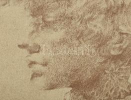 Almásy Aladár (1946-): Ifjú Mózes. Rézkarc, papír, jelzett, számozott (65/100), lapszéli apró foltok...