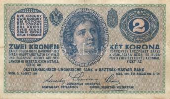 Ausztria/Osztrák-magyar Bank 1914. 2K (10x) T:III,III-,IV