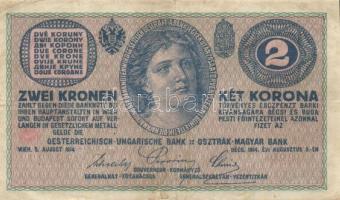 Ausztria/Osztrák-magyar Bank 1914. 2K (10x) T:III,III-,IV