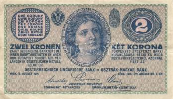 Ausztria/Osztrák-magyar Bank 1914. 2K (10x) T:III,III-,IV