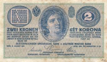 Ausztria/Osztrák-magyar Bank 1914. 2K (10x) T:III,III-,IV