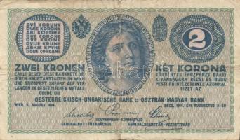 Ausztria/Osztrák-magyar Bank 1914. 2K (10x) T:III,III-,IV