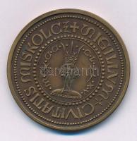 Tóth Sándor (1933-2019) "MISKOLCZ SIGILLUM CIVITATIS" kétoldalas bronz emlékérem, hátoldalon az avasi templom és Kossuth Lajos (42,5mm) T:AU