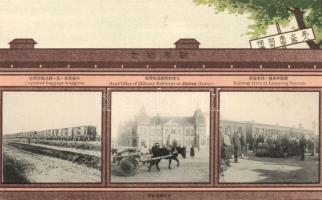 First Sino-Japanese War; Captured Baggage waggons and the Liaoyang railway station