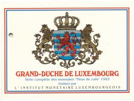 Luxemburg 1993. 1Fr - 50Fr (4xklf) forgalmi sor "Luxemburg nagyhercege" lyukasztott karton dísztokban T:UNC Luxembourg 1993. 1 Franc - 50 Francs (4xdiff) coin set in "Grand-Duche de Luxembourg" holed cardboard display case C:UNC