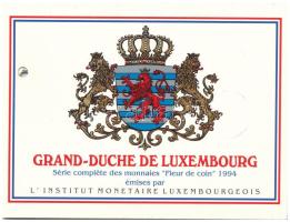 Luxemburg 1994. 1Fr - 50Fr (4xklf) forgalmi sor "Luxemburg nagyhercege" lyukasztott karton dísztokban T:UNC Luxembourg 1994. 1 Franc - 50 Francs (4xdiff) coin set in "Grand-Duche de Luxembourg" holed cardboard display case C:UNC