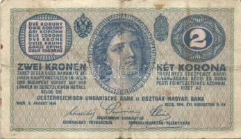 Ausztria/Osztrák-magyar Bank 1914. 2K (8x) T:III,III-