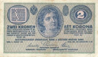 Ausztria/Osztrák-magyar Bank 1914. 2K (8x) T:III,III-