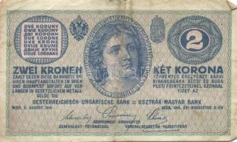 Ausztria/Osztrák-magyar Bank 1914. 2K (8x) T:III,III-