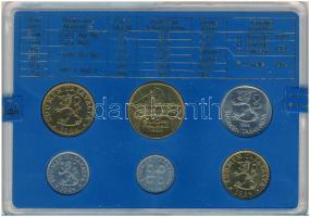 Finnország 1984. 5p - 5M (6xklf) forgalmi sor műanyag tokban T:UNC
Finland 1984. 5 Penniä - 5 Markk...