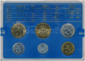 Finnország 1985. 5p - 5M (6xklf) forgalmi sor műanyag tokban T:UNC
Finland 1985. 5 Penniä - 5 Markk...