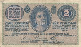 Ausztria/Osztrák-magyar Bank 1914. 2K (7x) T:III,IV