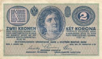 Ausztria/Osztrák-magyar Bank 1914. 2K (7x) T:III,IV