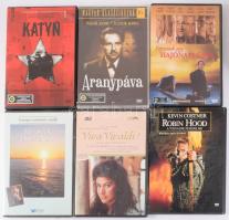 28 darab filmes DVD, közte Csokoládé, A harmadik ember, Robin Hood, Katyn, Aranypáva, A csúnya lány,...