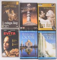 28 darab filmes DVD, közte Csokoládé, A harmadik ember, Robin Hood, Katyn, Aranypáva, A csúnya lány,...