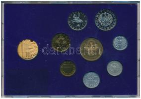 Ausztria 1989. 2gr-20Sch (8xklf) forgalmi sor + "Münze Österreich" verdei zseton, műanyag ...