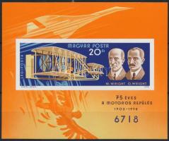 1978 75 éves a motoros repülés vágott blokk (5.000)