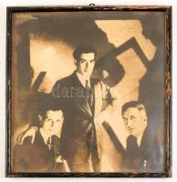 ca 1930 Alfredo Casella (1883-1947) olasz zeneszerző, zongoraművész és karmester, Alberto Poltronier...