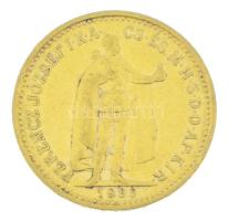 1899KB 10K Au "Ferenc József" Körmöcbánya kapszulában (3,38g/0.900) T:XF,VF
Hungary 1899K...