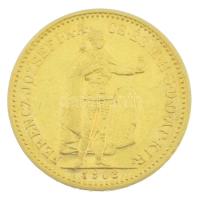 1903KB 10K Au "Ferenc József" Körmöcbánya kapszulában (3,38g/0.900) T:XF
Hungary 1903KB 1...