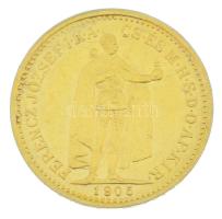 1905KB 10K Au "Ferenc József" Körmöcbánya kapszulában (3,38g/0.900) T:XF
Hungary 1905KB 1...