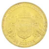1914KB 20K Au "Ferenc József" Körmöcbánya kapszulában (6,78g/0.900) T:AU,XF
Hungary 1914K...