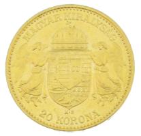 1897KB 20K Au "Ferenc József" Körmöcbánya kapszulában (6,78g/0.900) T:AU,XF
Hungary 1897K...