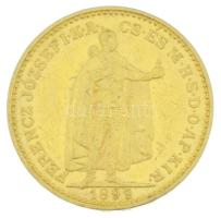 1899KB 20K Au "Ferenc József" Körmöcbánya (6,78g/0.900) T:XF / Hungary 1899KB 20 Korona Au...