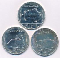 1985. 200Ft Ag (3xklf) "Természetvédelem - Mocsári Teknős, Vadmacska, Vidra" kapszulában T...