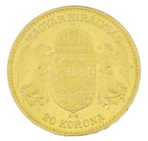 1906KB 20K Au "Ferenc József" Körmöcbánya kapszulában (6,75g/0.900) T:AU,XF / Hungary 1906...
