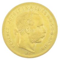 1872KB 8Ft/20Fr Au "Ferenc József" kapszulában (6,43g/0.900) T:XF / Hungary 1872KB 8 Forin...