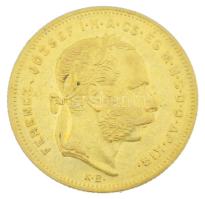 1874KB 8Ft/20Fr Au "Ferenc József" kapszulában (6,47g/0.900) T:AU,XF / Hungary 1874KB 8 Fo...