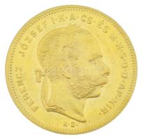 1876KB 8Ft/20Fr Au "Ferenc József" kapszulában (6,48g/0.900) T:AU / Hungary 1876KB 8 Forin...
