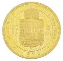 1876KB 8Ft/20Fr Au "Ferenc József" kapszulában (6,48g/0.900) T:AU / Hungary 1876KB 8 Forin...