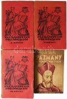 Dr. Petró József: Pázmány Péter prédikációi I-III. Eger, 1931, + Ijjas Antal: Pázmány a nemzetpolitikus. 1944, Nemzeti Könyvtár. Kiadói papírkötés, kopottas állapotban.