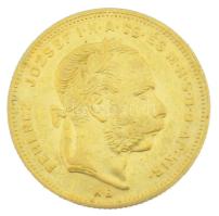 1879KB 8Ft/20Fr Au "Ferenc József" kapszulában (6,46g/0.900) T:AU,XF / Hungary 1879KB 8 Fo...