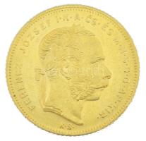 1880KB 8Ft/20Fr Au "Ferenc József" kisméretű portré, kapszulában (6,47g/0.900) T:AU RR / H...