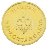 1961. 50Ft Au "Bartók Béla" kapszulában (3,86g/0.986) T:UNC / Hungary 1961. 50 Forint Au &...