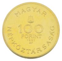 1961. 100Ft Au "Bartók Béla" kapszulában (7,7g/0.986) T:UNC / Hungary 1961. 100 Forint Au ...
