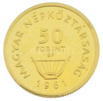 1961. 50Ft Au "Liszt Ferenc" kapszulában (3,85g/0.986) T:UNC / Hungary 1961. 50 Forint Au ...