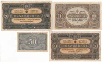 1920. 50f + 10K "a 077 052.567" + 20K (2x) "2a 023 120432", "2a 027 730494&...