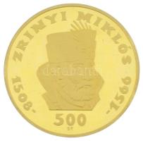 1966. 500Ft Au "Zrínyi Miklós" kapszulában (42,12g/0.900) T:UNC folt R!
Hungary 1966. 500...
