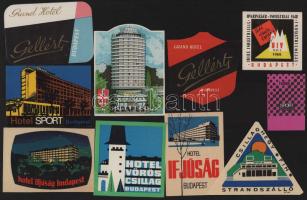 10 db retró budapesti hotelcímke / bőröndcímke (budai szállodák)